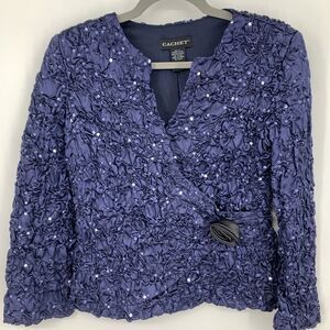 Vintage Cachet Womens Medium Top Old Money Quiet Luxury Luxe Part Holiday